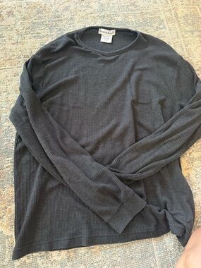 Long sleeve lightweight waffle knit